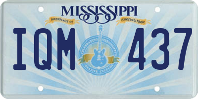 MS license plate IQM437