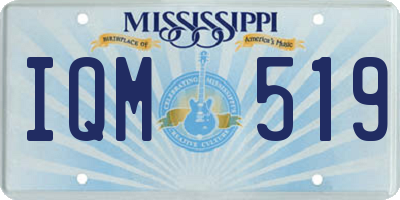 MS license plate IQM519