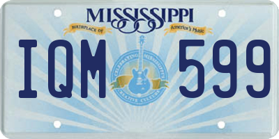 MS license plate IQM599