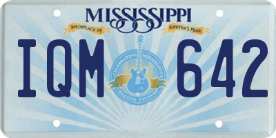 MS license plate IQM642