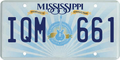 MS license plate IQM661