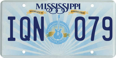 MS license plate IQN079