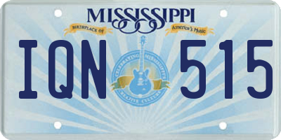 MS license plate IQN515