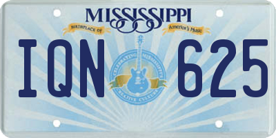 MS license plate IQN625