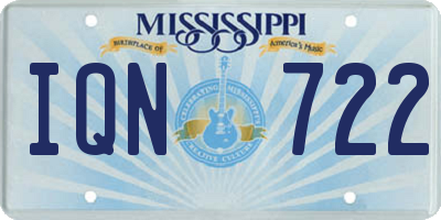MS license plate IQN722