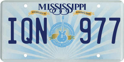 MS license plate IQN977