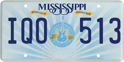 MS license plate IQO513