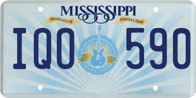 MS license plate IQO590