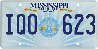 MS license plate IQO623