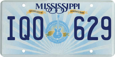 MS license plate IQO629