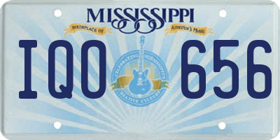 MS license plate IQO656