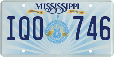 MS license plate IQO746