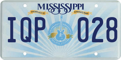 MS license plate IQP028