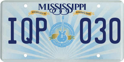 MS license plate IQP030