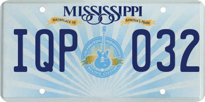 MS license plate IQP032