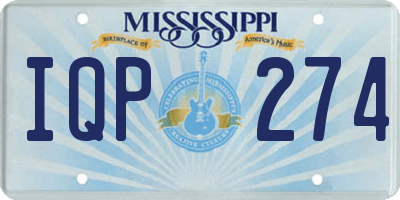 MS license plate IQP274