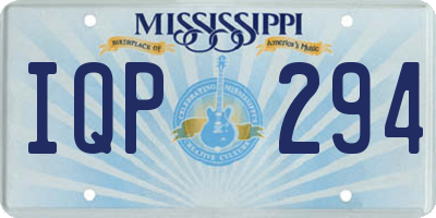 MS license plate IQP294