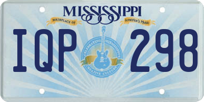 MS license plate IQP298