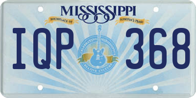 MS license plate IQP368