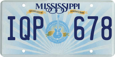 MS license plate IQP678