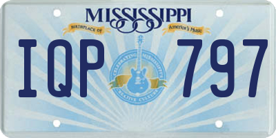 MS license plate IQP797