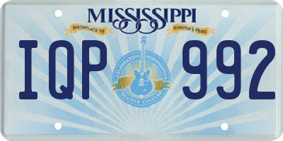 MS license plate IQP992