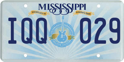MS license plate IQQ029