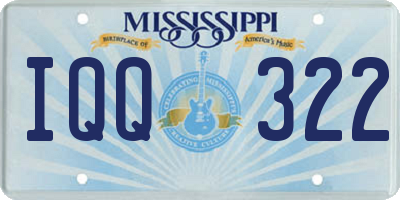 MS license plate IQQ322