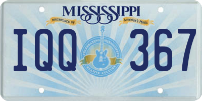 MS license plate IQQ367