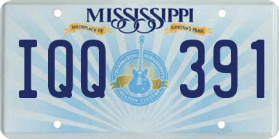 MS license plate IQQ391
