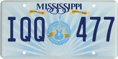 MS license plate IQQ477