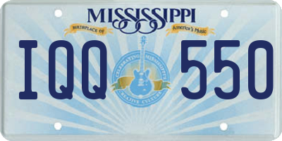 MS license plate IQQ550