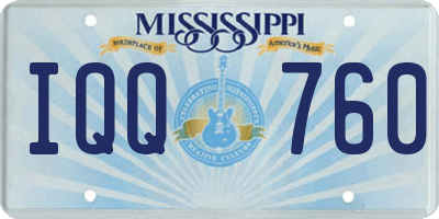 MS license plate IQQ760