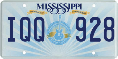 MS license plate IQQ928