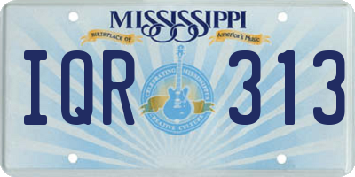 MS license plate IQR313