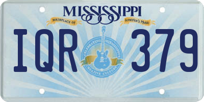 MS license plate IQR379