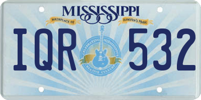 MS license plate IQR532