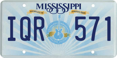 MS license plate IQR571