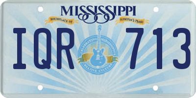MS license plate IQR713