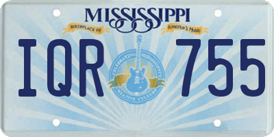 MS license plate IQR755