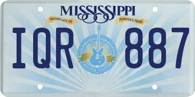 MS license plate IQR887