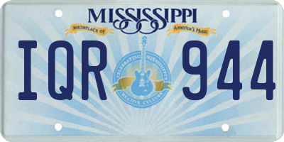 MS license plate IQR944