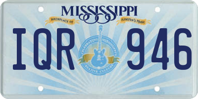 MS license plate IQR946