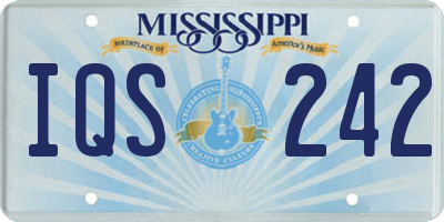MS license plate IQS242