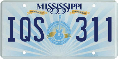 MS license plate IQS311
