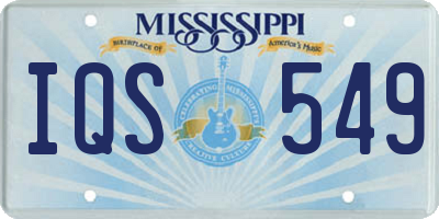 MS license plate IQS549