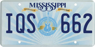 MS license plate IQS662