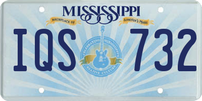 MS license plate IQS732