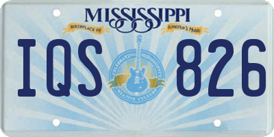 MS license plate IQS826