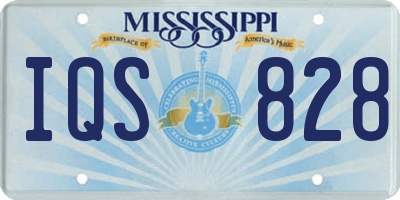 MS license plate IQS828